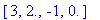 vector([3, 2., -1, 0.])