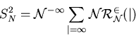 \begin{displaymath}S^2_N=\cal{N}^{-1}\sum_{j=1}{\cal{N}} R_N^2(j)\end{displaymath}